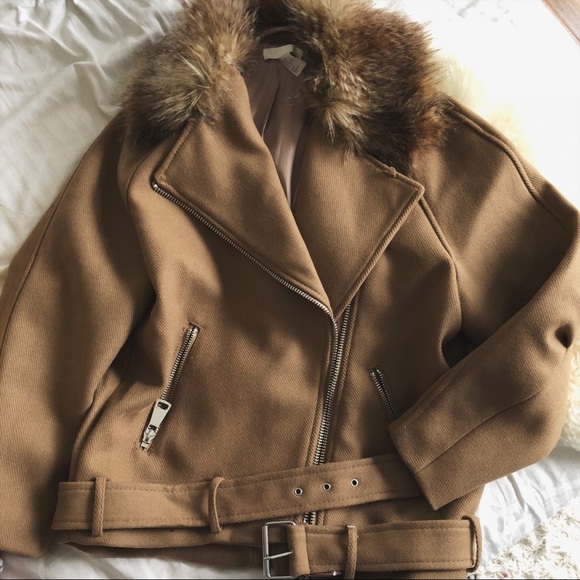 ✨H&M Camel motto jacket - Picture 8 of 8